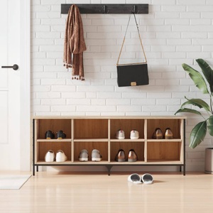 vidaXL, vidaXL Schuhregal Sonoma-Eiche 131x35x50 cm Holzwerkstoff