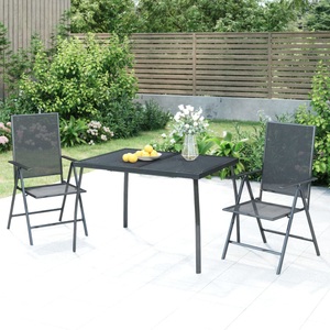 vidaXL, vidaXL Gartentisch Anthrazit 110x80x72 cm Stahlgitter, vidaXL Gartentisch Anthrazit 110x80x72 cm Stahlgitter