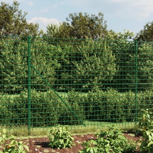 vidaXL, vidaXL Maschendrahtzaun mit Bodenhülsen Grün 1,8x25 m, vidaXL Maschendrahtzaun mit Bodenhülsen Grün 1,8x25 m