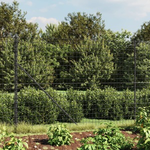 vidaXL, vidaXL Maschendrahtzaun mit Bodenhülsen Anthrazit 1,8x10 m, vidaXL Maschendrahtzaun mit Bodenhülsen Anthrazit 1,8x10 m