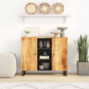 vidaXL, vidaXL Sideboard mit 2 Türen 90x33x75 cm Massivholz Mango, vidaXL Sideboard mit 2 Türen 90x33x75 cm Massivholz Mango