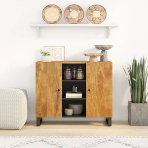 vidaXL, vidaXL Sideboard mit 2 Türen 90x33x75 cm Massivholz Mango, 