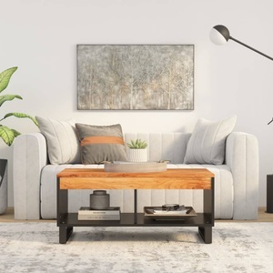 vidaXL, vidaXL Couchtisch 90x50x40 cm Massivholz Akazie, vidaXL Couchtisch 90x50x40 cm Massivholz Akazie