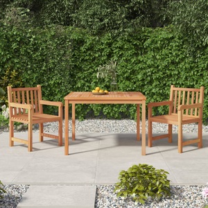 vidaXL, vidaXL 3-tlg. Garten-Essgruppe Massivholz Teak, 