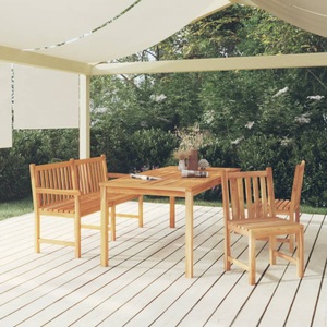 vidaXL, vidaXL 4-tlg. Garten-Essgruppe Massivholz Teak, vidaXL 4-tlg. Garten-Essgruppe Massivholz Teak