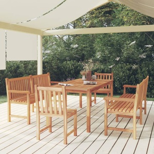 vidaXL, vidaXL 5-tlg. Garten-Essgruppe Massivholz Teak, vidaXL 5-tlg. Garten-Essgruppe Massivholz Teak