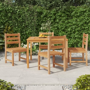 vidaXL, vidaXL Gartenstühle 4 Stk. Massivholz Teak, vidaXL Gartenstühle 4 Stk. Massivholz Teak