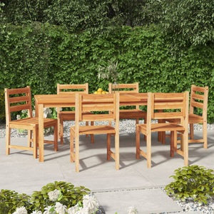 vidaXL, vidaXL 7-tlg. Garten-Essgruppe Massivholz Teak, vidaXL 7-tlg. Garten-Essgruppe Massivholz Teak