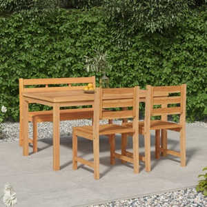 vidaXL, vidaXL 4-tlg. Garten-Essgruppe Massivholz Teak, 