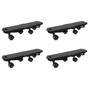 vidaXL, vidaXL Transportroller mit 4 Rollen 4 Stk. Schwarz Polypropylen 170 kg, vidaXL Transportroller mit 4 Rollen 4 Stk. Schwarz Polypropylen 170 kg