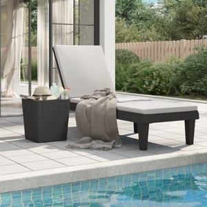 vidaXL, vidaXL Sonnenliege Schwarz 155x58x83 cm Polypropylen, vidaXL Sonnenliege Schwarz 155x58x83 cm Polypropylen