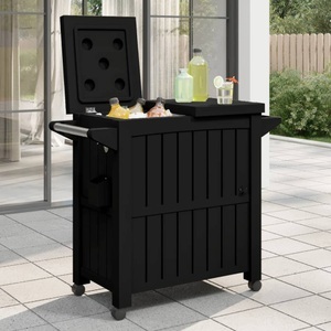 vidaXL, vidaXL 3-in-1 Servierwagen Schwarz Polypropylen, vidaXL 3-in-1 Servierwagen Schwarz Polypropylen