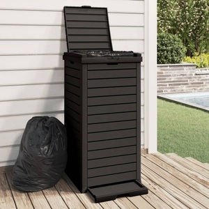 vidaXL, vidaXL Outdoor-Mülltonne Schwarz 41x41x86 cm Polypropylen, vidaXL Outdoor-Mülltonne Schwarz 41x41x86 cm Polypropylen