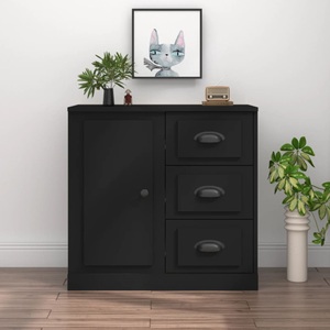 vidaXL, vidaXL Sideboard Schwarz 70x35,5x67,5 cm Holzwerkstoff