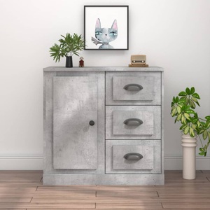 vidaXL, vidaXL Sideboard Betongrau 70x35,5x67,5 cm Holzwerkstoff