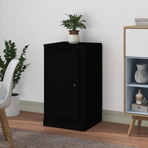 vidaXL, vidaXL Sideboard Schwarz 37,5x35,5x67,5 cm Holzwerkstoff