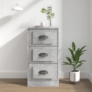 vidaXL, vidaXL Sideboard Betongrau 36x35,5x67,5 cm Holzwerkstoff