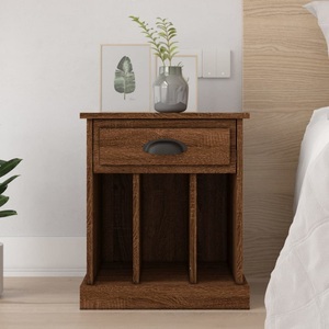 vidaXL, vidaXL Nachttisch Braun Eichen-Optik 43x36x50 cm, vidaXL Nachttisch Braun Eichen-Optik 43x36x50 cm