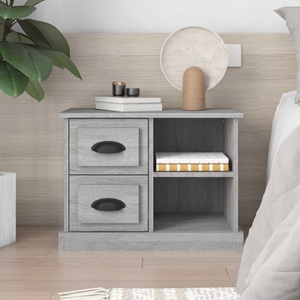 vidaXL, vidaXL Nachttisch Grau Sonoma 60x35,5x45 cm, vidaXL Nachttisch Grau Sonoma 60x35,5x45 cm
