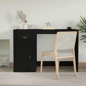 vidaXL, vidaXL Schreibtisch mit Schublade Schwarz 115x50x75 cm Holzwerkstoff
