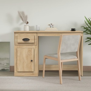 vidaXL, vidaXL Schreibtisch mit Schublade Sonoma-Eiche 115x50x75 cm, vidaXL Schreibtisch mit Schublade Sonoma-Eiche 115x50x75 cm