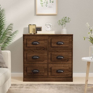 vidaXL, vidaXL Sideboard Braun Eichen-Optik 70x35,5x67,5 cm Holzwerkstoff