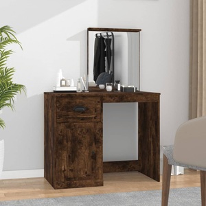 vidaXL, vidaXL Schminktisch mit Spiegel Räuchereiche 90x50x132,5 cm