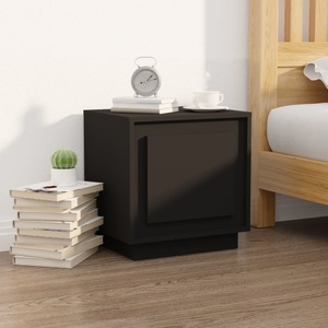vidaXL, vidaXL Nachttisch Schwarz 44x35x45 cm Holzwerkstoff
