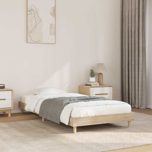 vidaXL, vidaXL Bettgestell Sonoma-Eiche 90x200 cm Holzwerkstoff, vidaXL Bettgestell ohne Matratze Sonoma-Eiche 90x200 cm Holzwerkstoff