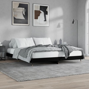 vidaXL, vidaXL Bettgestell Schwarz 200x200 cm Holzwerkstoff