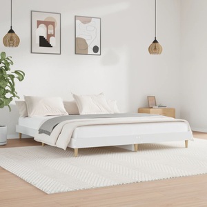 vidaXL, vidaXL Bettgestell Weiß 150x200 cm Holzwerkstoff