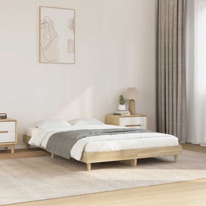 vidaXL Bettgestell Sonoma-Eiche 120x200 cm Holzwerkstoff