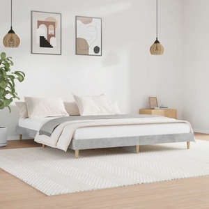 vidaXL, vidaXL Bettgestell Betongrau 120x200 cm Holzwerkstoff
