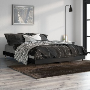 vidaXL, vidaXL Bettgestell Schwarz 140x190 cm Holzwerkstoff