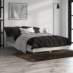 vidaXL, vidaXL Bettgestell Betongrau 120x190 cm Holzwerkstoff