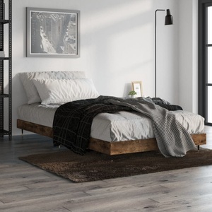 vidaXL, vidaXL Bettgestell Räuchereiche 90x190 cm Holzwerkstoff