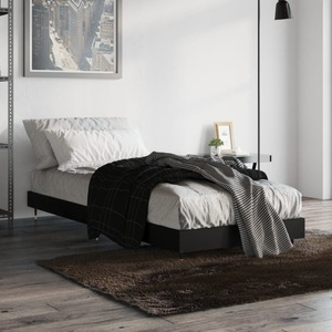 vidaXL, vidaXL Bettgestell Schwarz 75x190 cm Holzwerkstoff