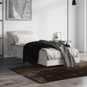 vidaXL, vidaXL Bettgestell Betongrau 75x190 cm Holzwerkstoff