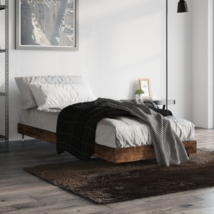 vidaXL, vidaXL Bettgestell Räuchereiche 75x190 cm Holzwerkstoff