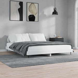 vidaXL, vidaXL Bettgestell Weiß 200x200 cm Holzwerkstoff