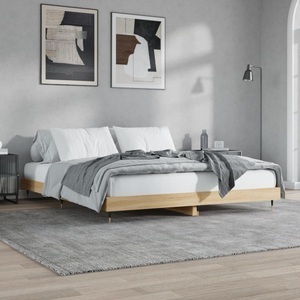 vidaXL, vidaXL Bettgestell Sonoma-Eiche 160x200 cm Holzwerkstoff
