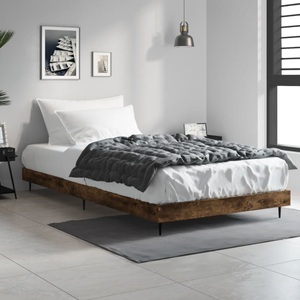 vidaXL, vidaXL Bettgestell Räuchereiche 100x200 cm Holzwerkstoff