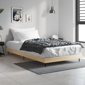 vidaXL, vidaXL Bettgestell Sonoma-Eiche 90x200 cm Holzwerkstoff, vidaXL Bettgestell ohne Matratze Sonoma-Eiche 90x200 cm Holzwerkstoff