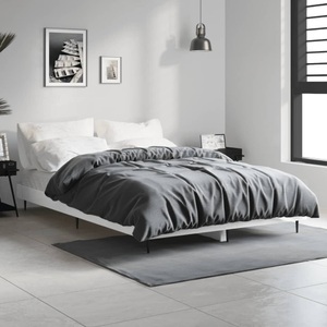 vidaXL, vidaXL Bettgestell Hochglanz-Weiß 120x190 cm Holzwerkstoff