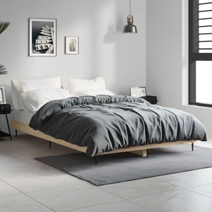 vidaXL, vidaXL Bettgestell Sonoma-Eiche 120x190 cm Holzwerkstoff