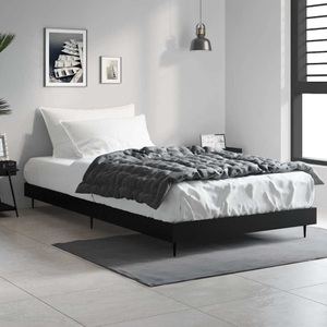 vidaXL, vidaXL Bettgestell Schwarz 90x190 cm Holzwerkstoff