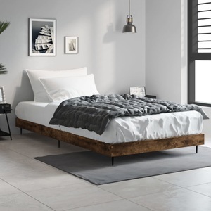 vidaXL, vidaXL Bettgestell Räuchereiche 90x190 cm Holzwerkstoff