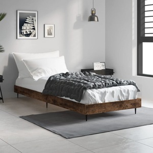 vidaXL, vidaXL Bettgestell Räuchereiche 75x190 cm Holzwerkstoff