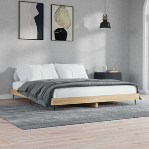 vidaXL, vidaXL Bettgestell Sonoma-Eiche 200x200 cm Holzwerkstoff