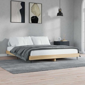 vidaXL, vidaXL Bettgestell Sonoma-Eiche 200x200 cm Holzwerkstoff